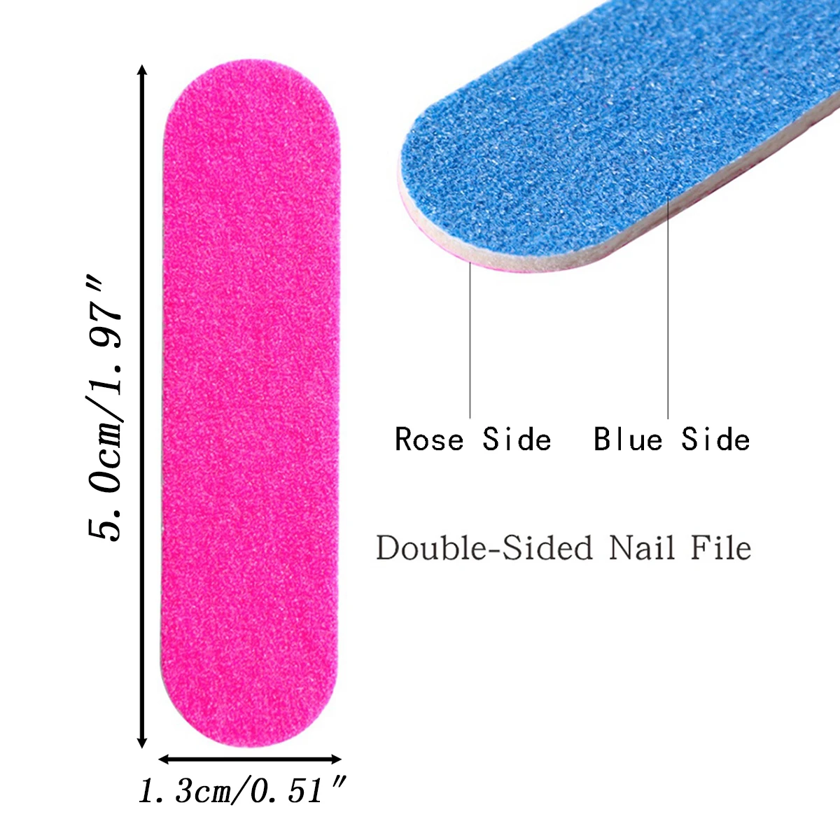 49/98 Pcs Disposable Double-Sided Black Nail Buffer File DIY Mini Nail Files - Double Sided Emery Boards for Manicure Pedicure - view 3