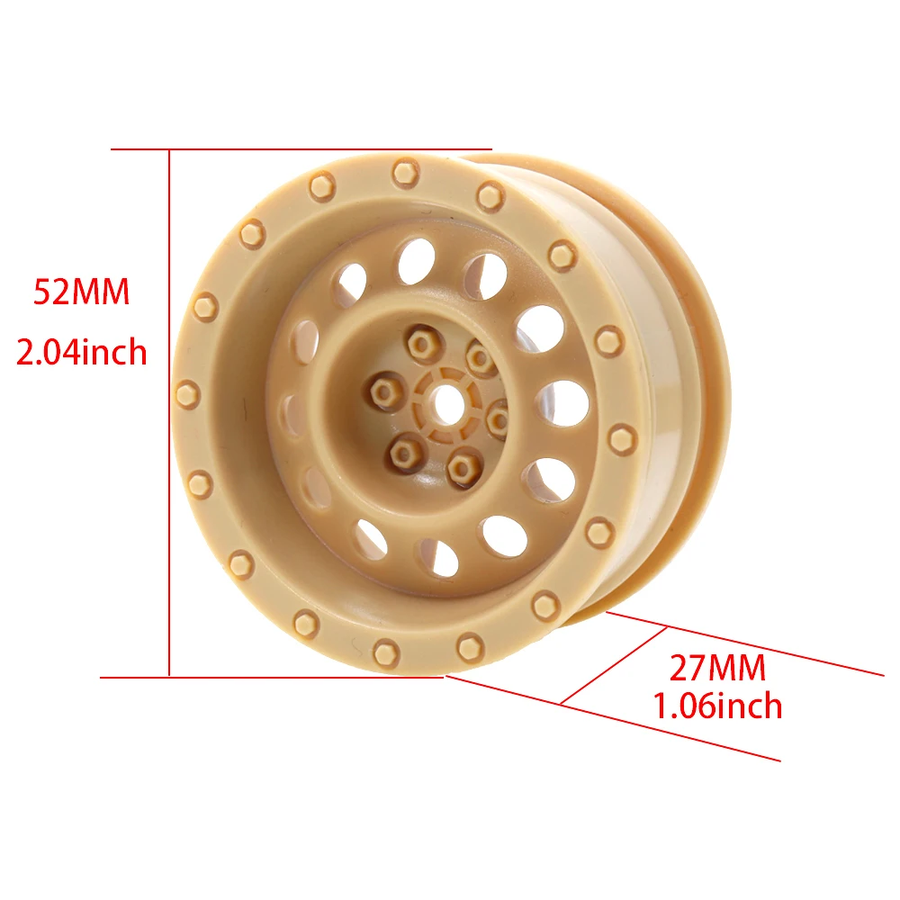 4Pcs 1.9 Plastic Wheel Rim for 1/10 RC Crawler Axial SCX10&SCX10 III AXI03007 90046 Tamiya CC01 D90 Wheel Hub images - 6