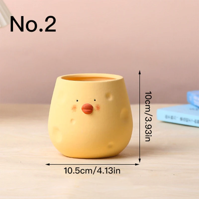 Cute Chick ceramiczna doniczka na kwiaty doniczka na sukulenta sadzarka Home Decor dekoracje ogrodowe ozdoby na biurko Bonsai donica na rośliny