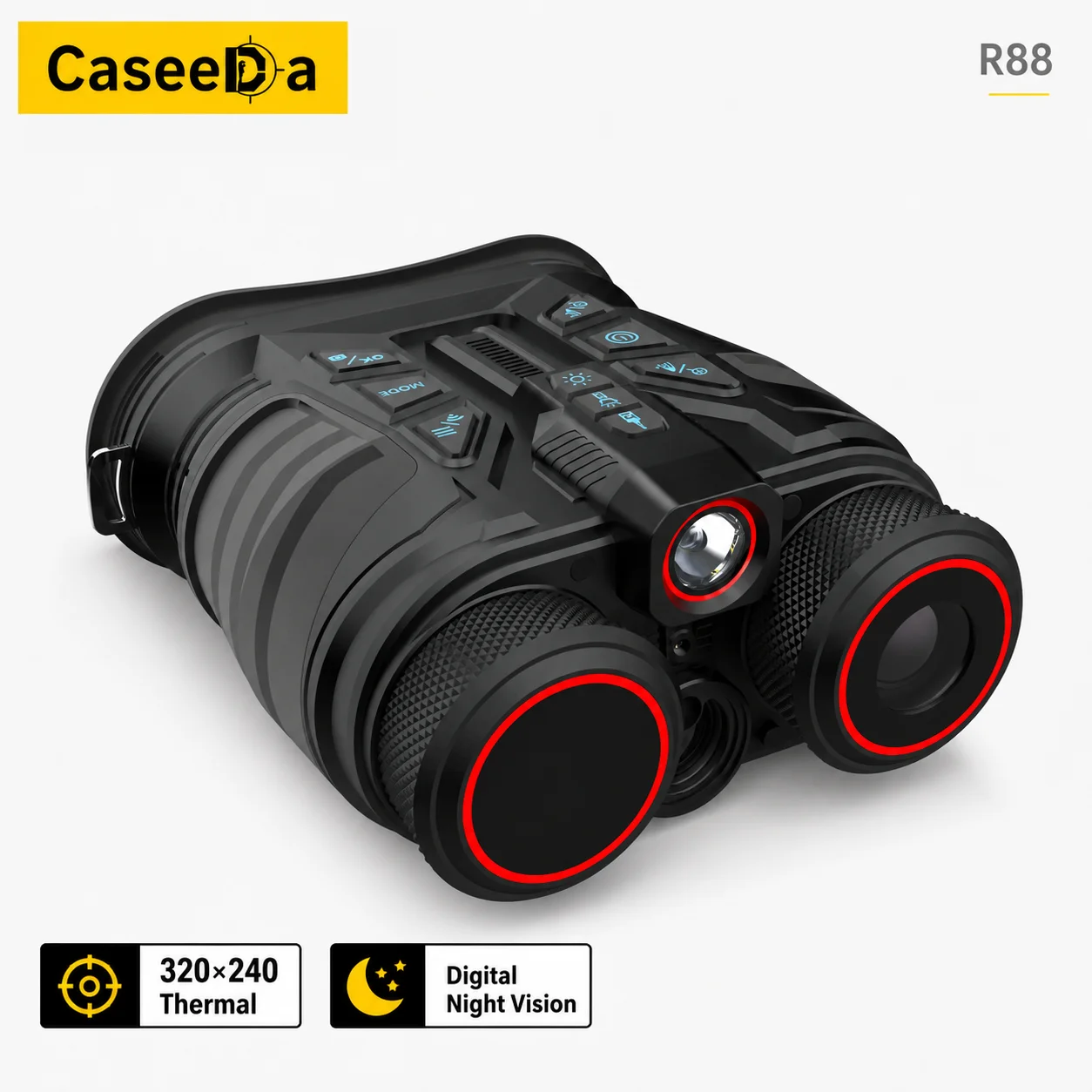 Multi-spectral Thermal Imaging Night Vision Binoculars with Laser Rangefinder, 320x240 Thermal , 5K Video Dual Fusion GPS
