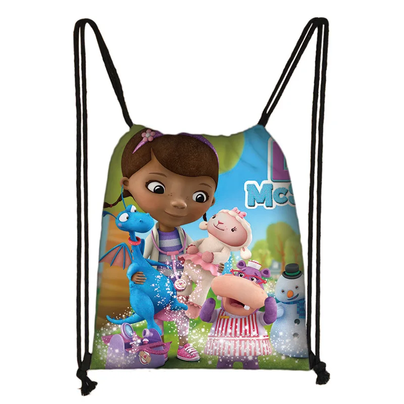 Doc McStuffins Drawstring Bag Daily Casual Bag Boy Girl Knapsack Drawstring Bags Storage Bag Shopping Beach Bags