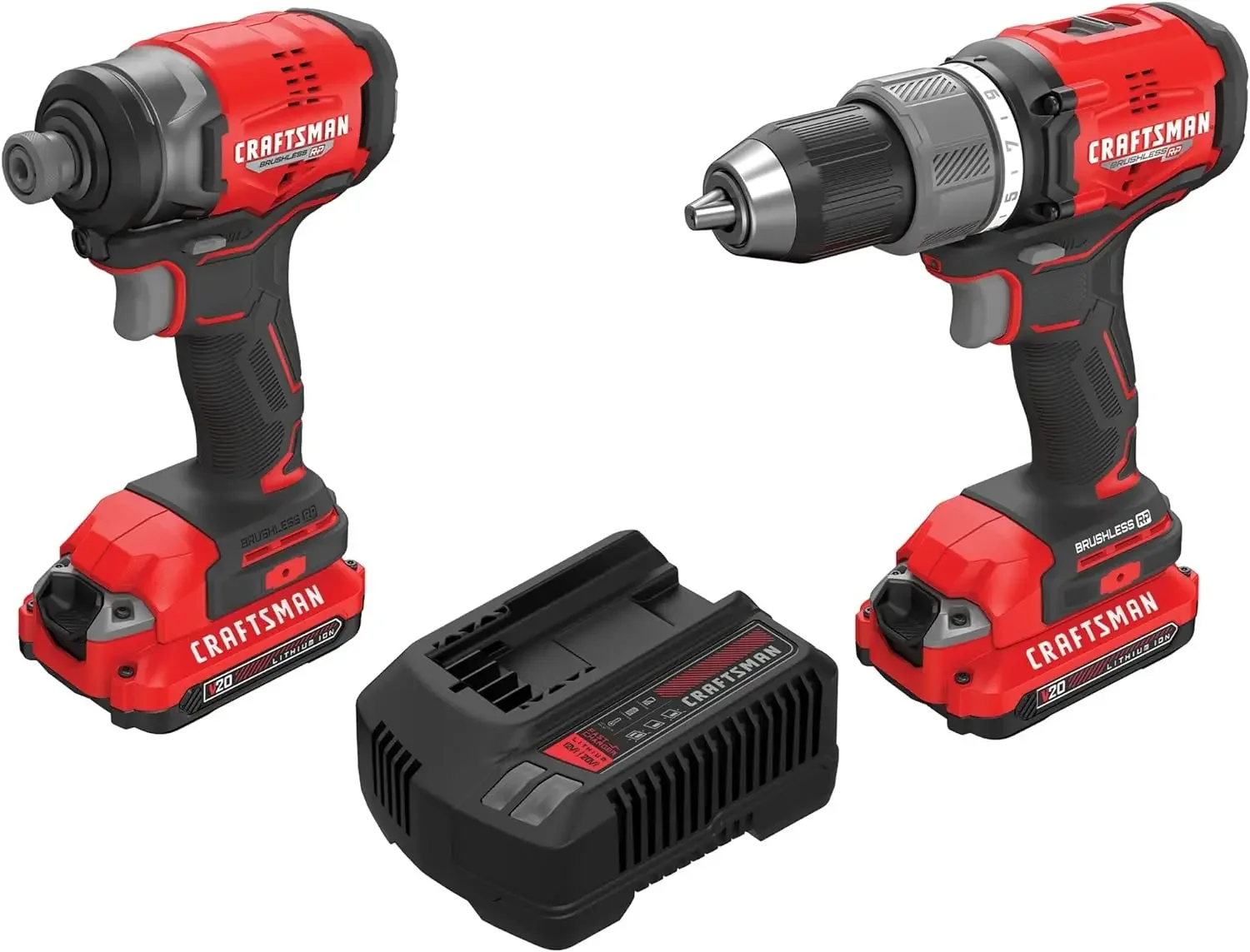 

V20 RP Cordless Drill and Impact Driver, Brushless Power Tool Combo Kit, 2 Batteries and Charger Included