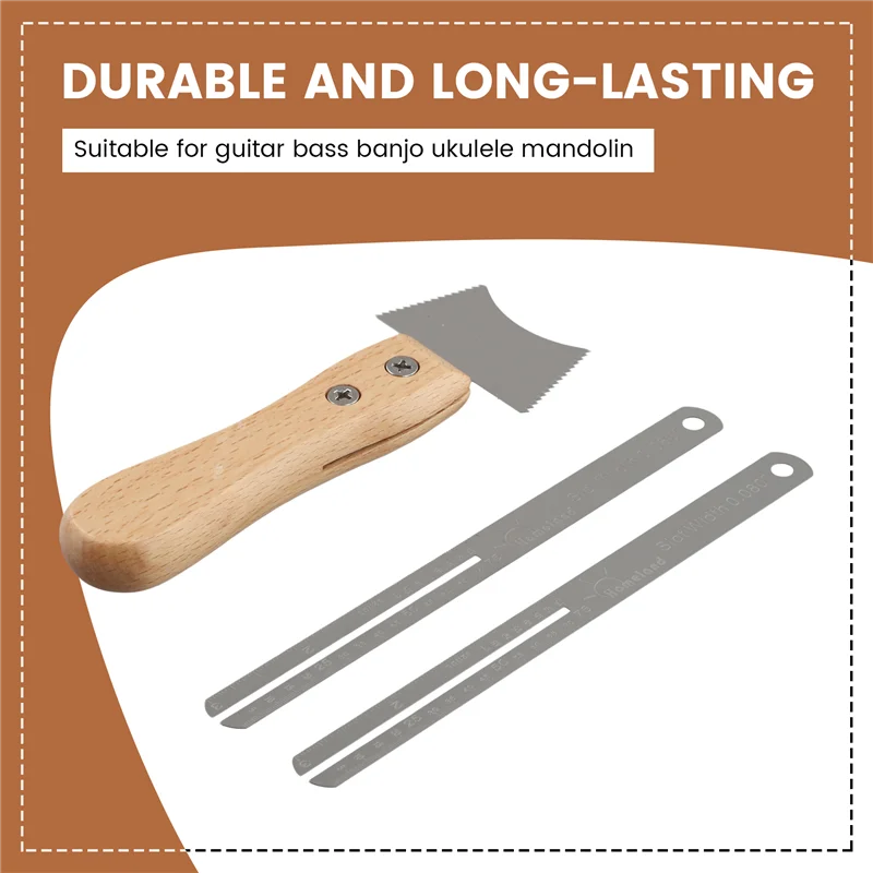 -ESTR ギターフレットワイヤー溝プロテクター定規指板交換ツールセット保護指板交換ツールセット