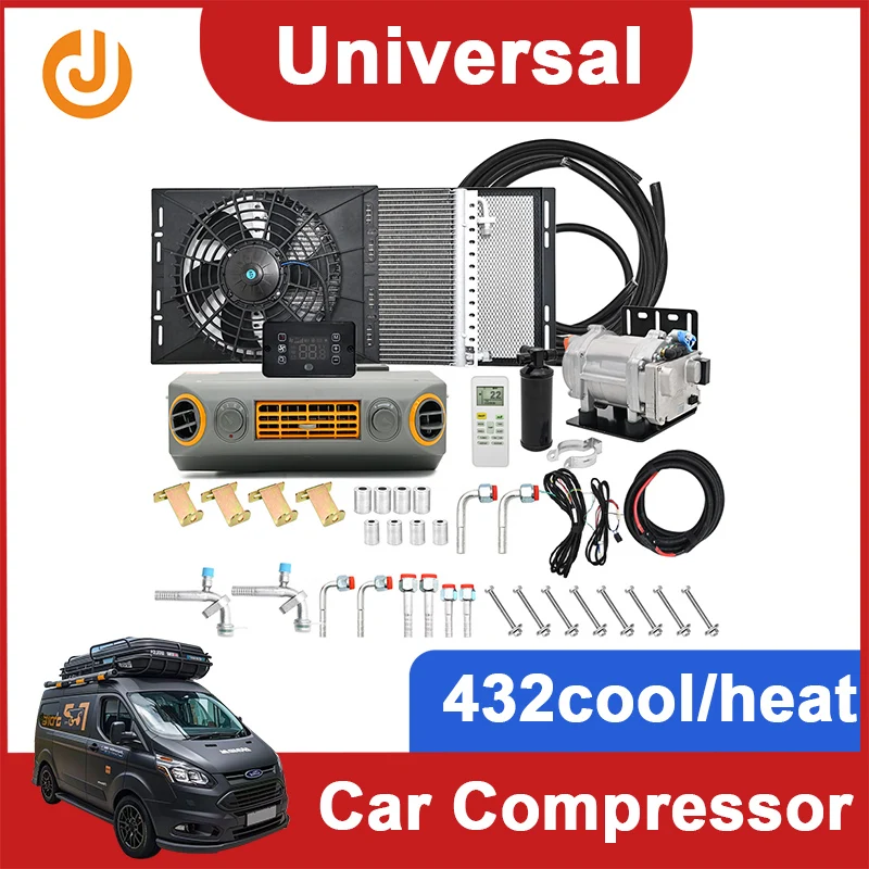 432Universal Electric Car AIR Compressor with 12V/24V A/C System – Perfect Climate Control for Trucks Air Conditioning