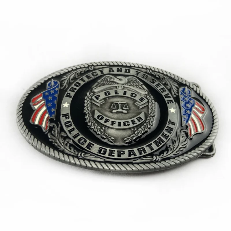 Amercian Police Officer Belt Buckle Suitable for 4cm Wide Belt Jeans Accessories