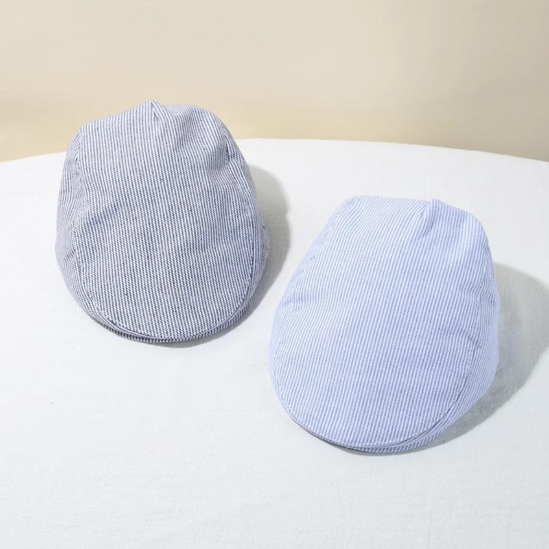 

Модная полосатая детская шапка, хлопковый дышащий детский берет, корейская детская кепка с утиным языком, От 2 до 5 лет, уличный солнцезащитный козырек для мальчиков и девочек