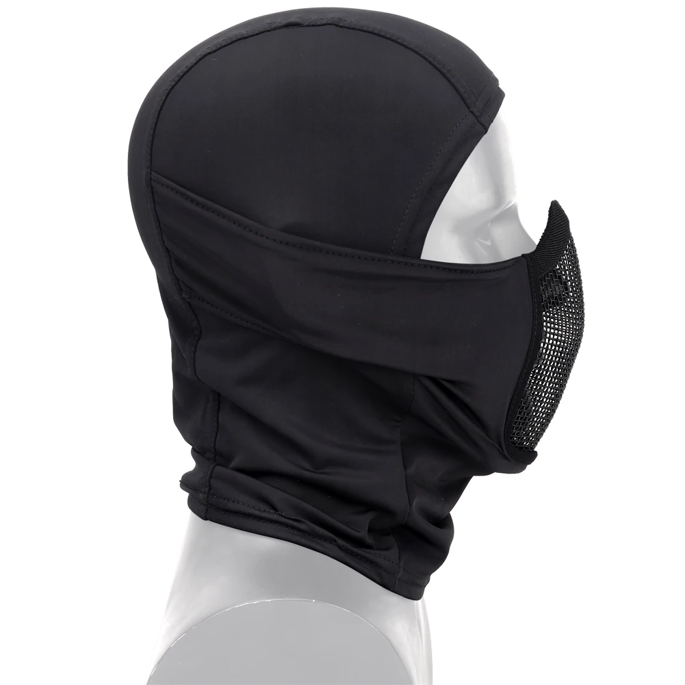 Tactical Balaclava Mask Steel Mesh Breathable Outdoor Hunting Paintball Airsoft Full Face Mask Headgear Cycling Protective Gear