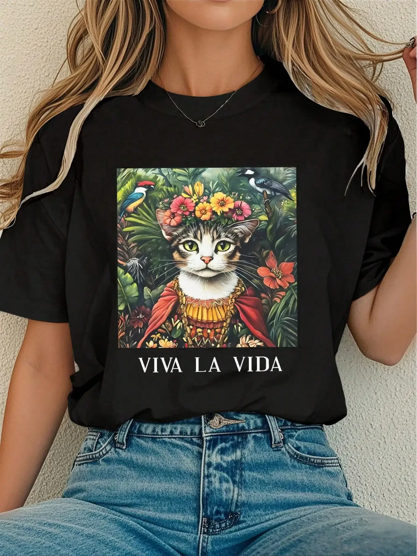 Camiseta de talla grande para mujer ropa gráfica de manga corta, holgada e informal suave y cómoda transpirabledeportes al
