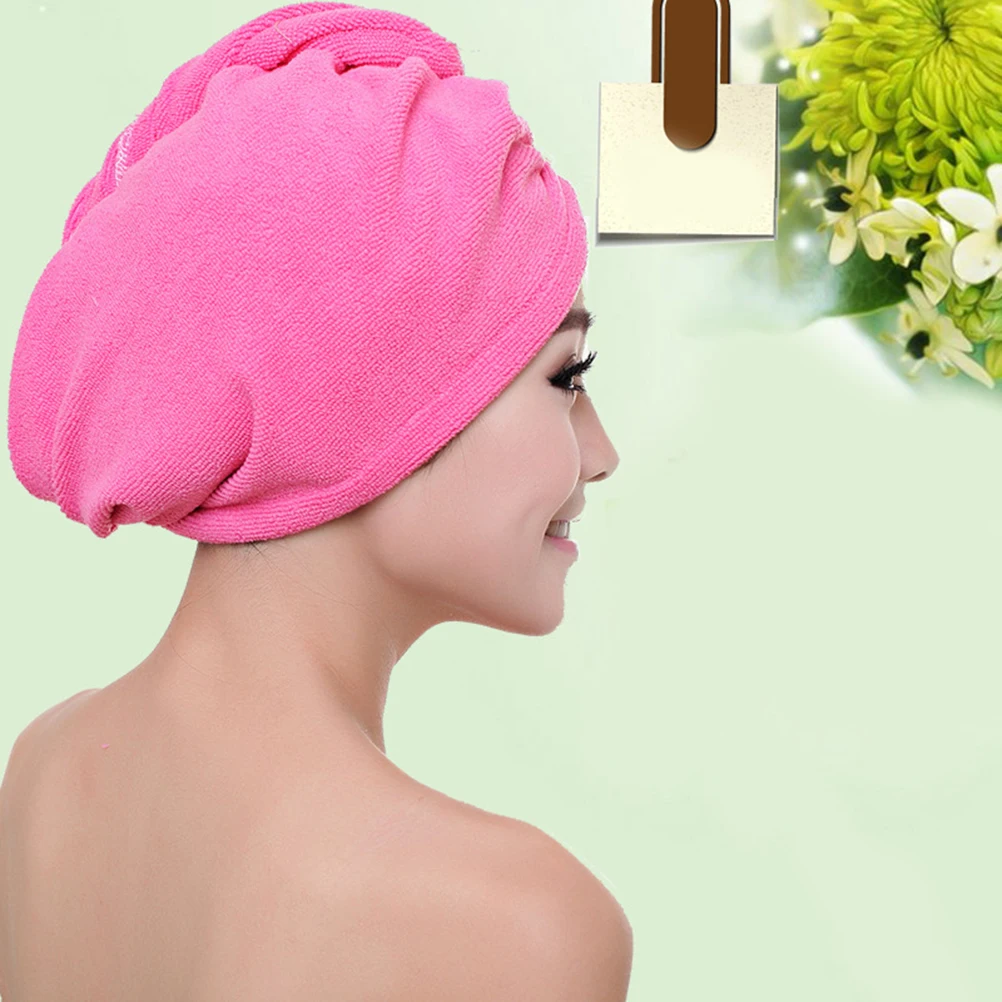 

Microfiber Hair Drying Cap Hair-Drying Cap Hair-Drying Towel Turban Wrap for Wet Hair Gym Travel Bathing Facial Body Use