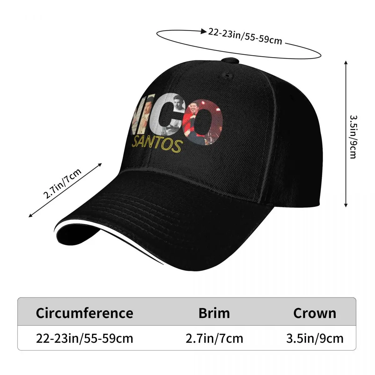Nico Santos HD T - Shirt / Sticker Baseball Cap beach hat sun hat Beach Trucker Hats For Men Women's