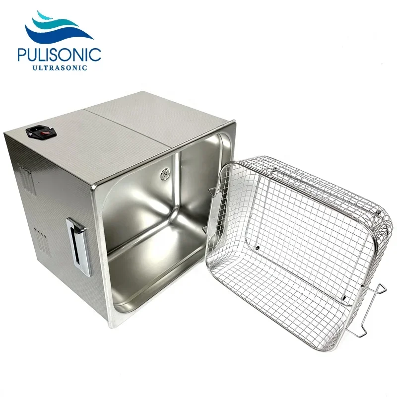 منظف بالموجات فوق الصوتية المنزلية الرقمية 15L 28 كيلو هرتز مع مؤقت/سخان/كنح/نبض للأجزاء المعدنية للغسالات