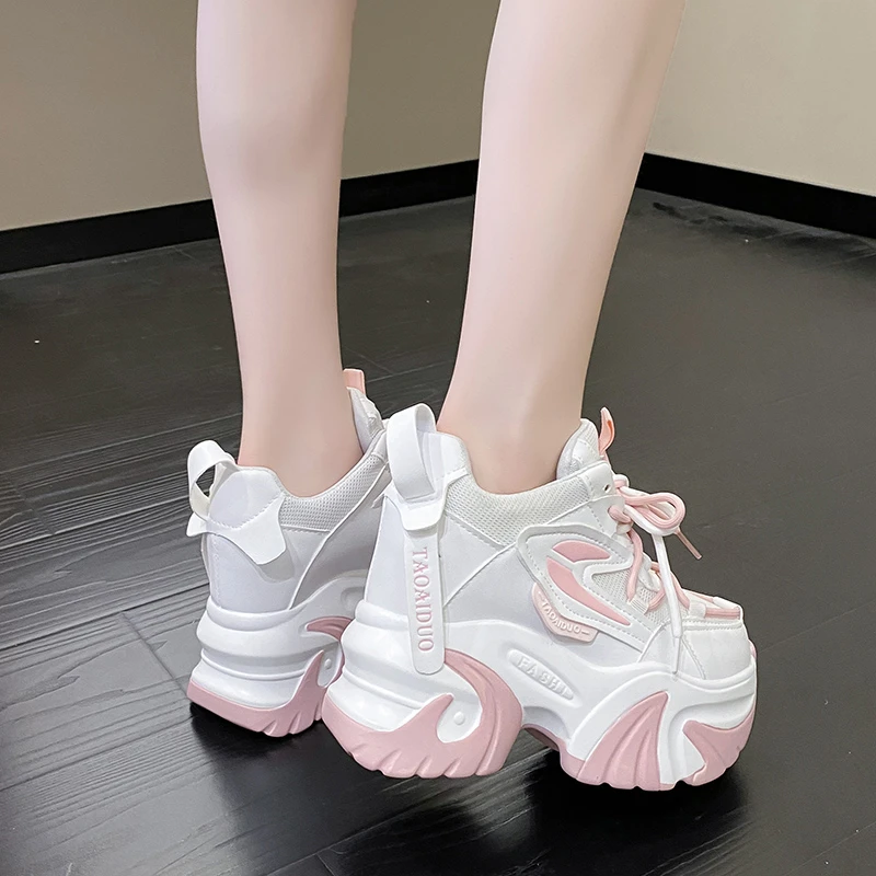 Spring Autumn Women Chunky Sneakers 10CM Hidden Heels  display picture 1