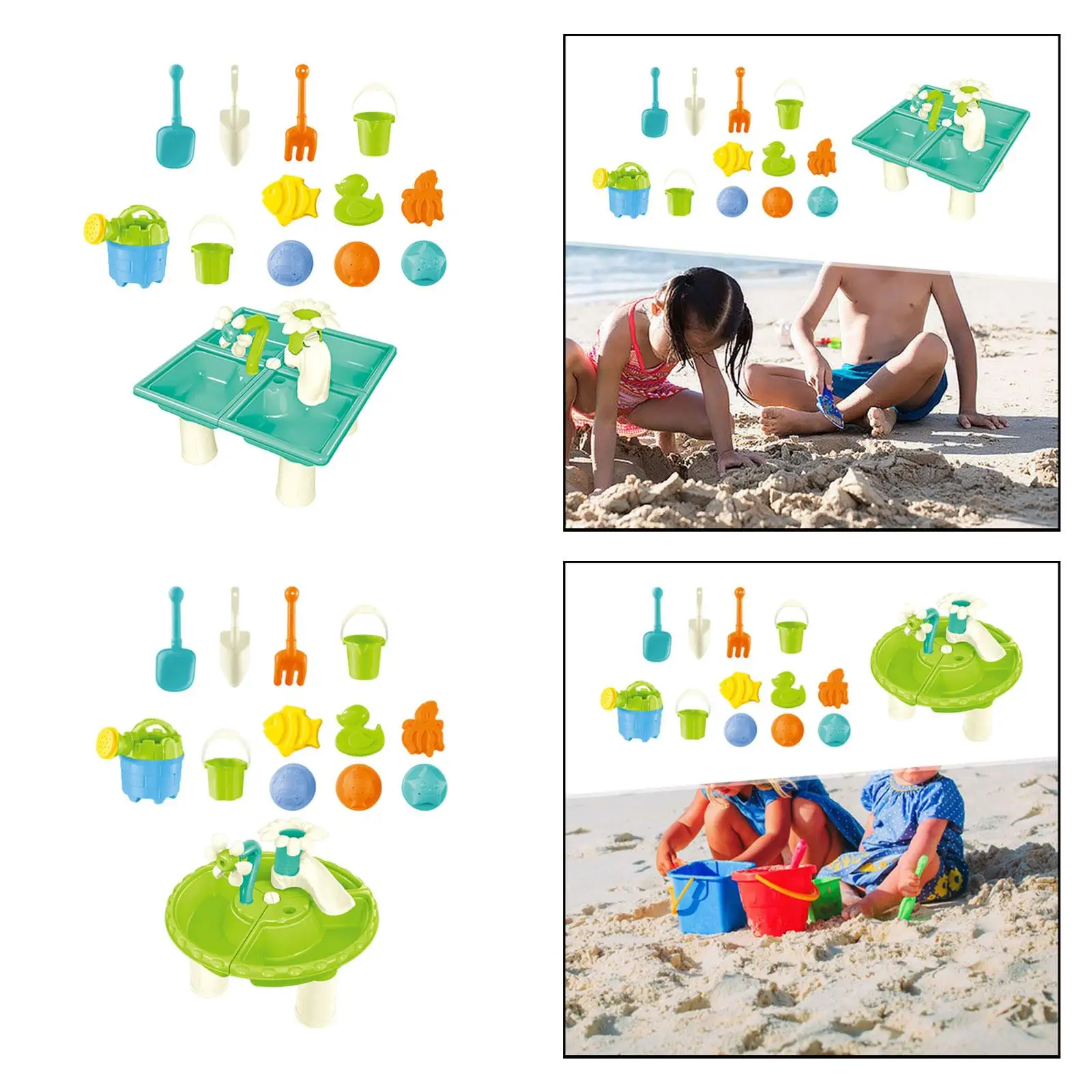 13Pcs Sand Water Table kid water Table Sandbox Table for Outdoor Activity for Backyard