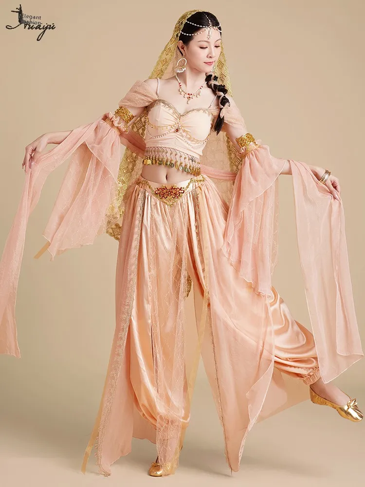 Exotic Desert Princess Dance Costume Improved Western Style Belly Dance Stage Performance Outfit Fashionable Ethnic Chinese T...