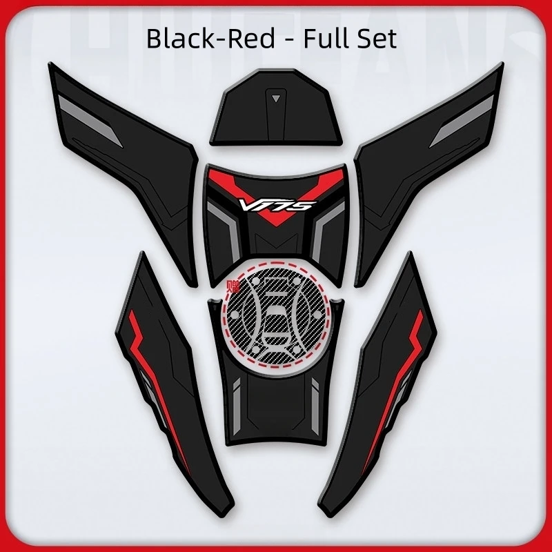 For ZONTES 175V 2026 Fuel Tank Rubber Decal Sunproof Anti‑Scratch Wear‑Resistant Motorcycle Sticker Mod Accessories