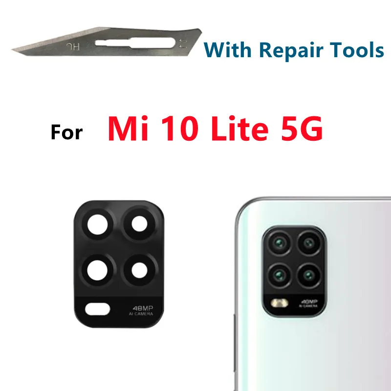 For Xiaomi Mi 10 Lite 5G Global Mi10 Lite M2002J9G M2002J9S Mi10 Lite Ultra Pro 10T Rear Back Camera Glass Lens