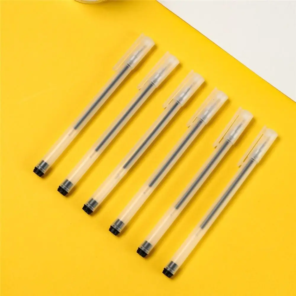 10 Pcs 10pcs/set 0.5mm Neutral Gel Pen Writing Smoothly Black Ink Signature Pen Plastic Quick-Drying Writing Pen Office
