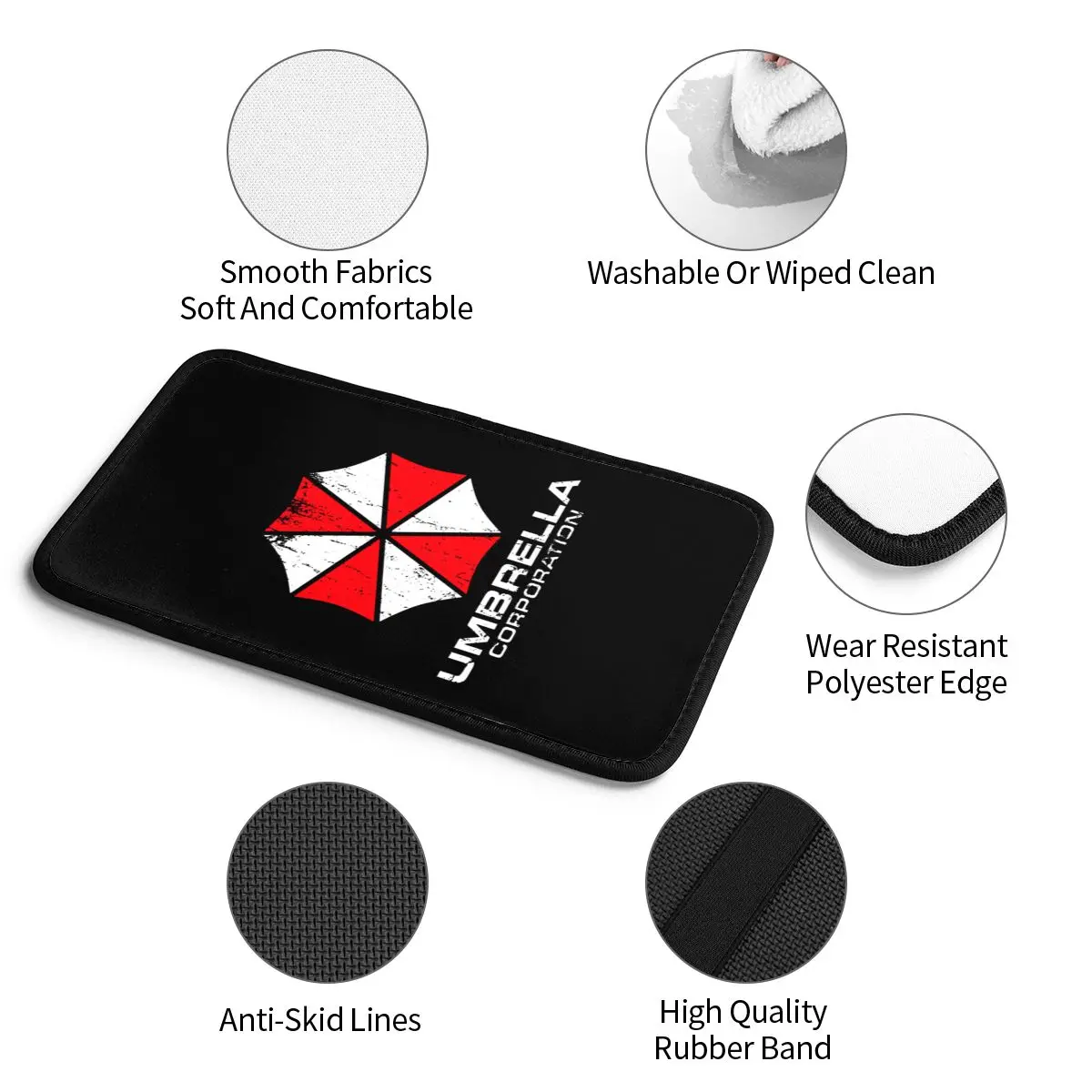 Umbrella Corporation Horror Movie Car Armrest Cover Mat Universal Leather Center Console Cover Pad Car Accessories