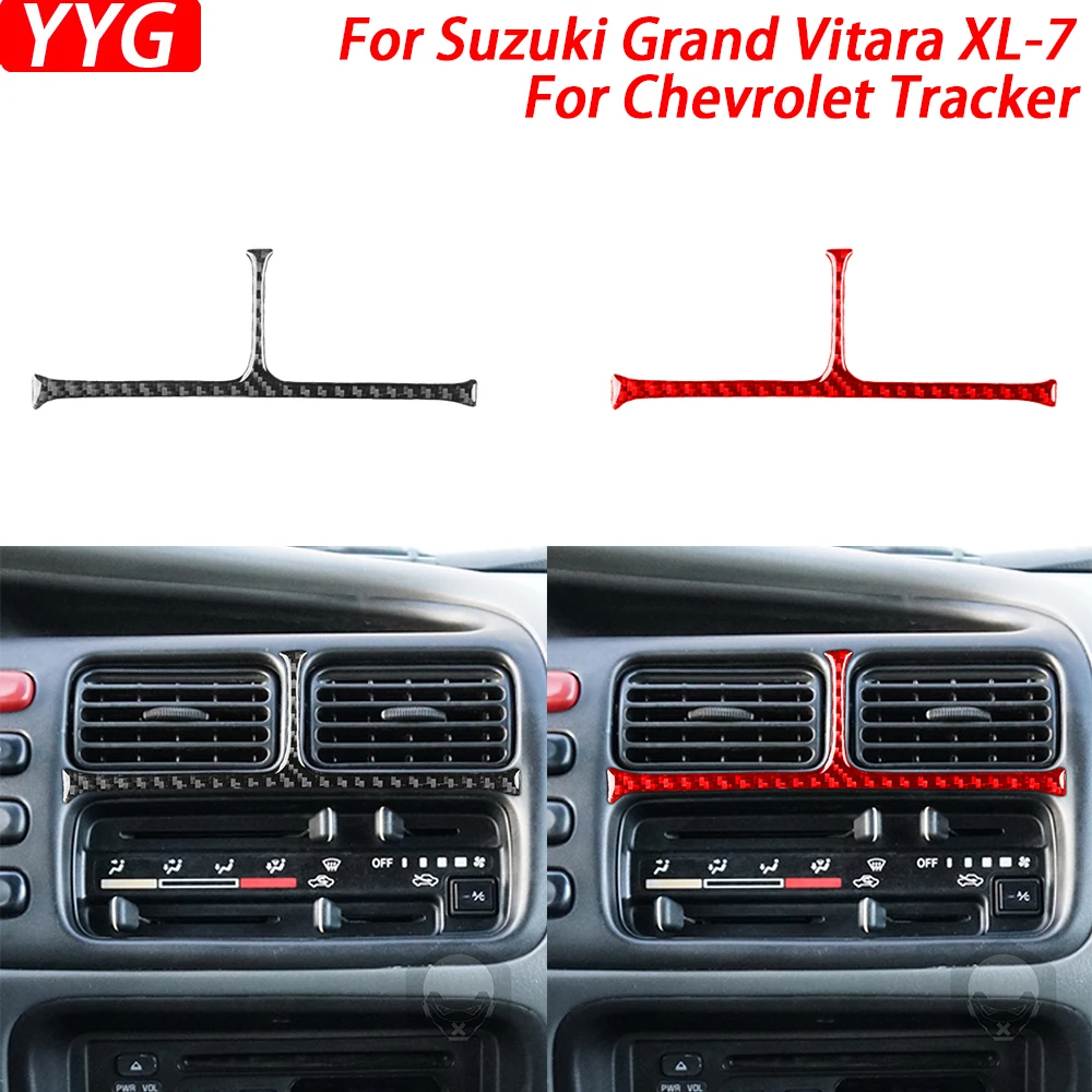 

For Suzuki Grand Vitara XL-7 1999-2002 Vitara For Chevrolet Tracker 1999-04 Carbon Fiber Center Air Vent Trim Strip Car Sticker