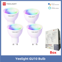 Yeelight GU10 Smart LED Bulb W1 Dimmable / Colorful Lamp 4pack 350Lumen Game Music Sync Voice Control For App Google Assistant