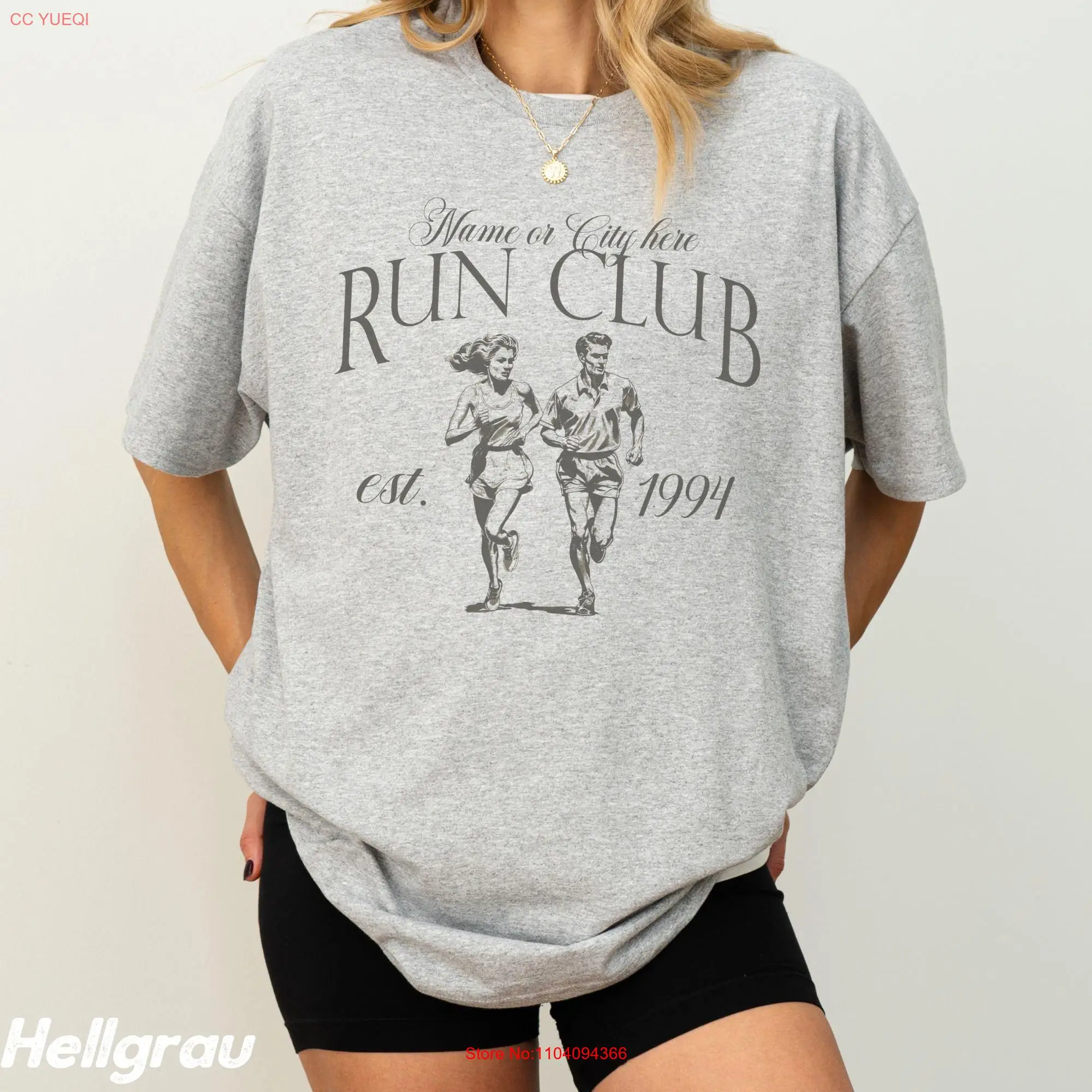 

Personalized Run Club T Shirt Running with Name for Jogging Athletic Jogger long or short sleeves