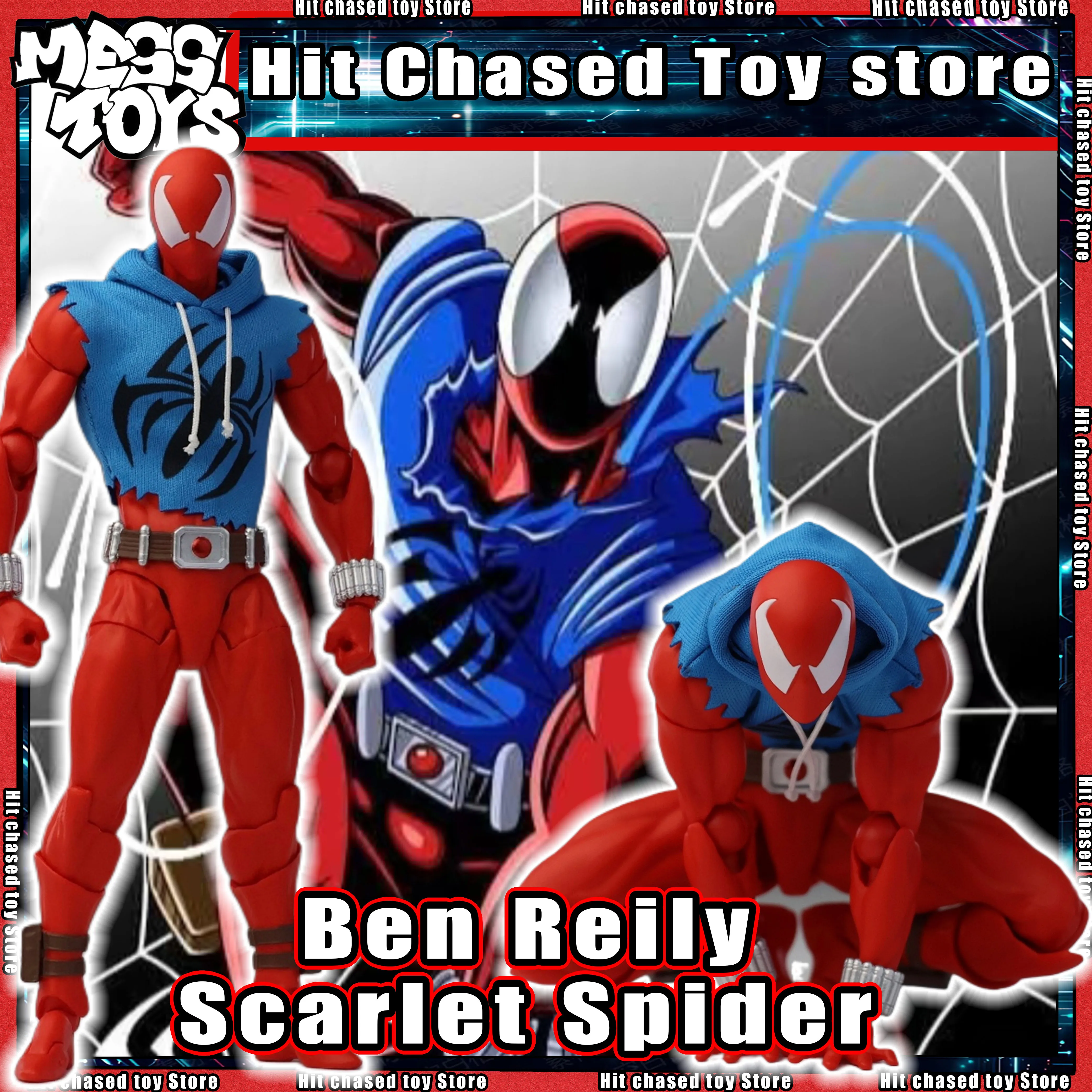 Nieuwe Puinhoop Speelgoed Ben Reily Scarlet Spiderman Hero Anime Actiefiguren Beeldje Rode Spider Spider-Man Model Standbeeld Kid speelgoed Geschenken
