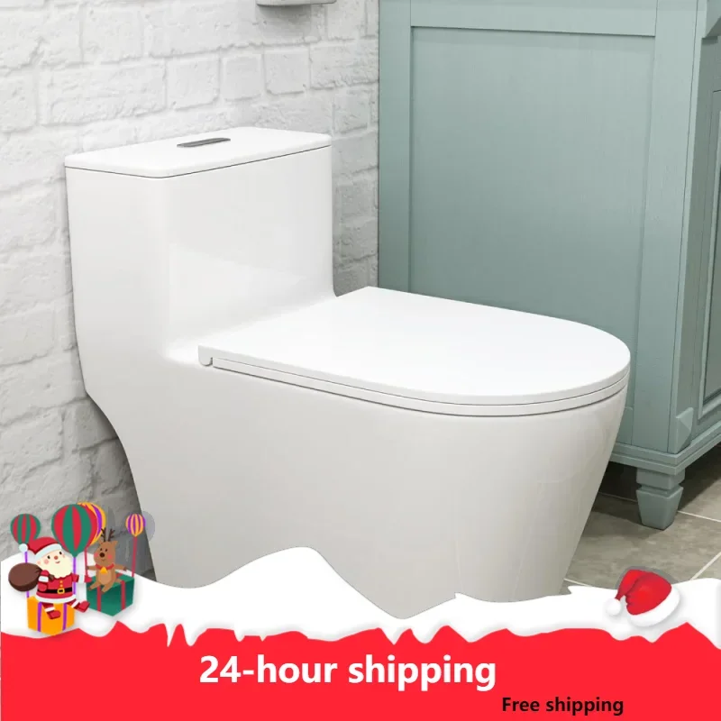 

Compact One Piece Toilet, Dual Flush 1.1/1.6 GPF Elongated Standard Toilet For Bathroom, Comfort Height Seat