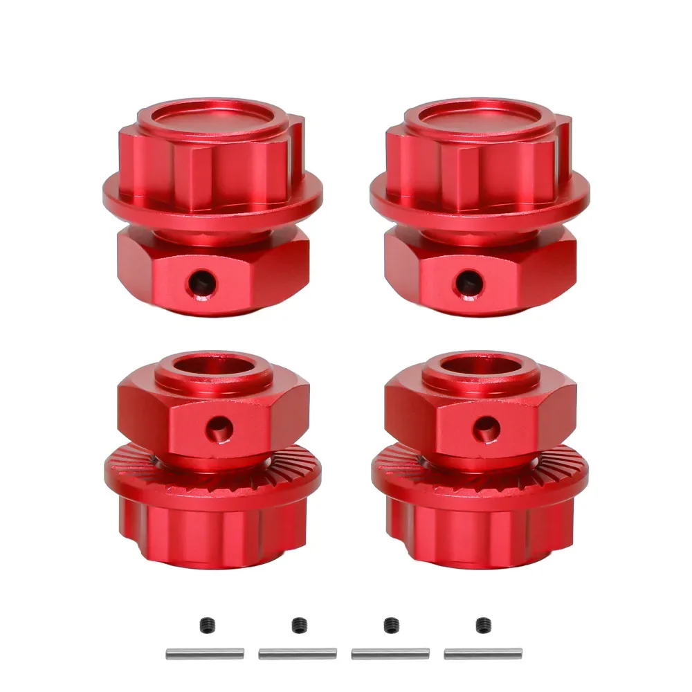 4 Stuks Metalen 17Mm Wiel Hex Hub Adapter Voor Arrma 1/10 Kraton Outcast 4S V2 Blx 1/8 Mojave 4S Blx Upgrade Onderdelen Accessoires