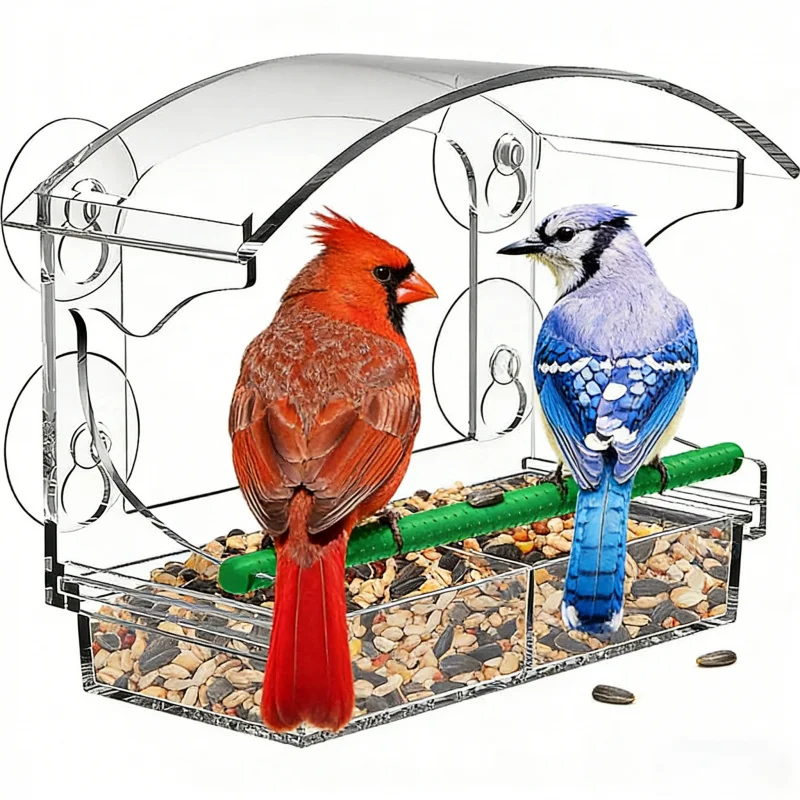 Transparenter Papageien-Zuchtkäfig aus Acryl, groß, luxuriös, geeignet für Nymphensittiche, Wellensittiche, Turteltauben und Finken, Haustier-Vogelkäfig