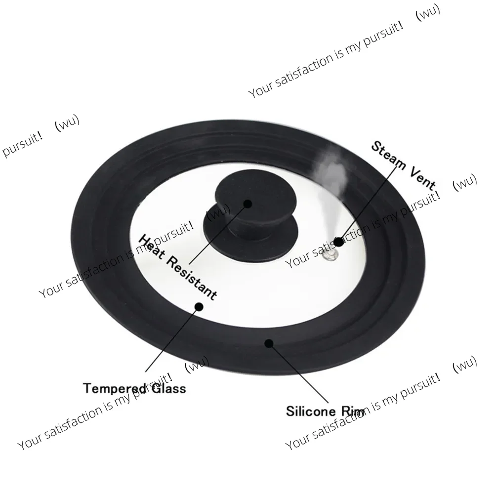 20/22/24/26/28 cm multifunctional glass cover, wok frying pan cover, suitable for silicone heat-resistant kitchenware