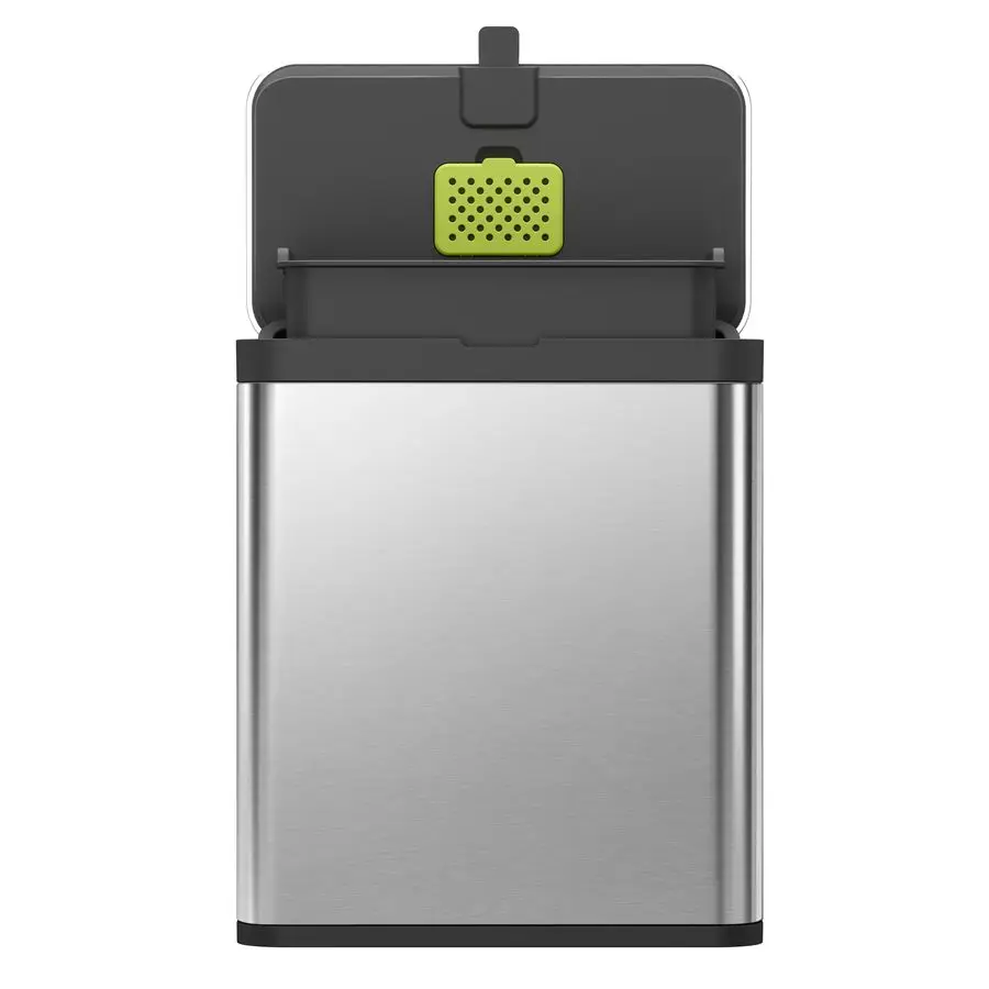 

Kitchen Compost Bin, 7L 1.85 Gal Stainless Steel with Removable Inner Bucket and Deodorizer Compartment, 2in1 Countertop Compost