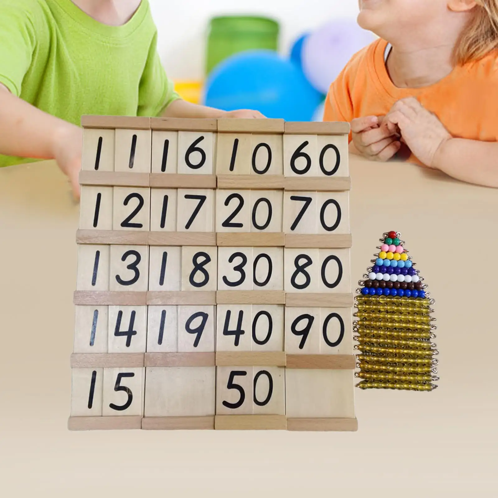 Juguete de matemáticas Montessori para niños y niñas de 4 a 8 años, tablero de cien matemáticas