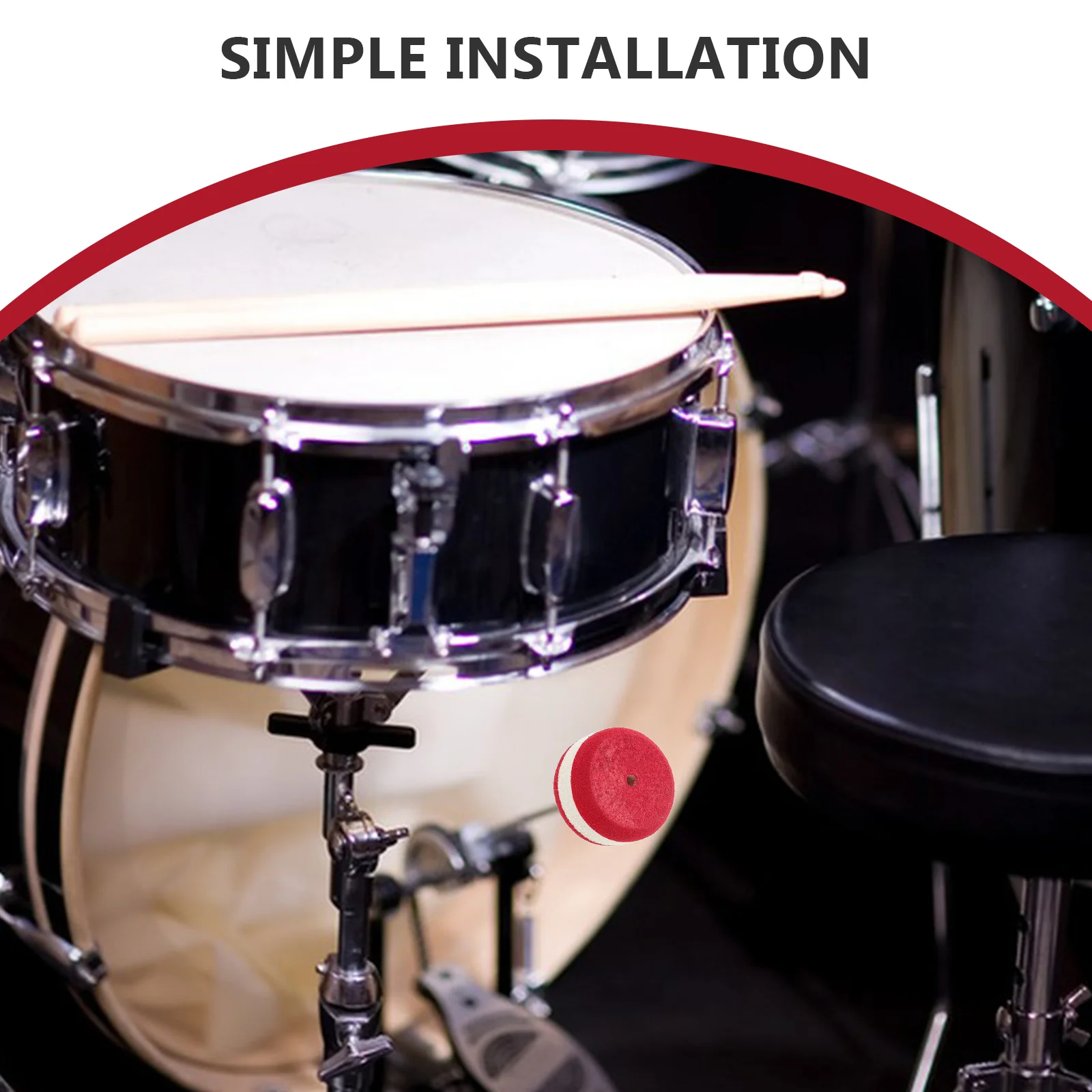 

Drum Pedal Hammer Felt Head Replacement Durable Felt Pad Beater for Drum Set Percussion Instrument Repair Accessory