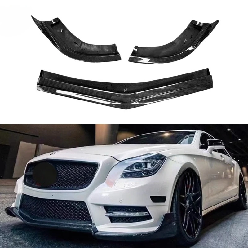 

Suitable For Mercedes-Benz CLS-class W218 Carbon Fiber Front Lip R Three-stage Front Shovel Chin Diffuser Surround Modification