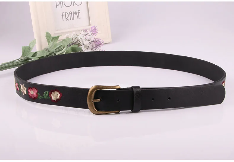 Mode Heiße Mädchen Frauen Taille Abnehmen Gürtel mit Stickerei Blume Bund Dropship – Detail 3