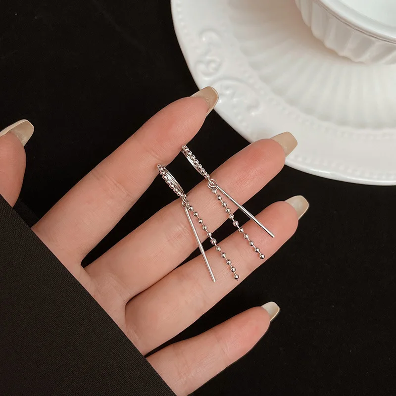 

Серьги-гвоздики из серебра 925 пробы с кисточками для женщин, пирсинг, помолвка, свадьба, роскошные ювелирные изделия высокого качества, предотвращающие аллергию, Argent 925