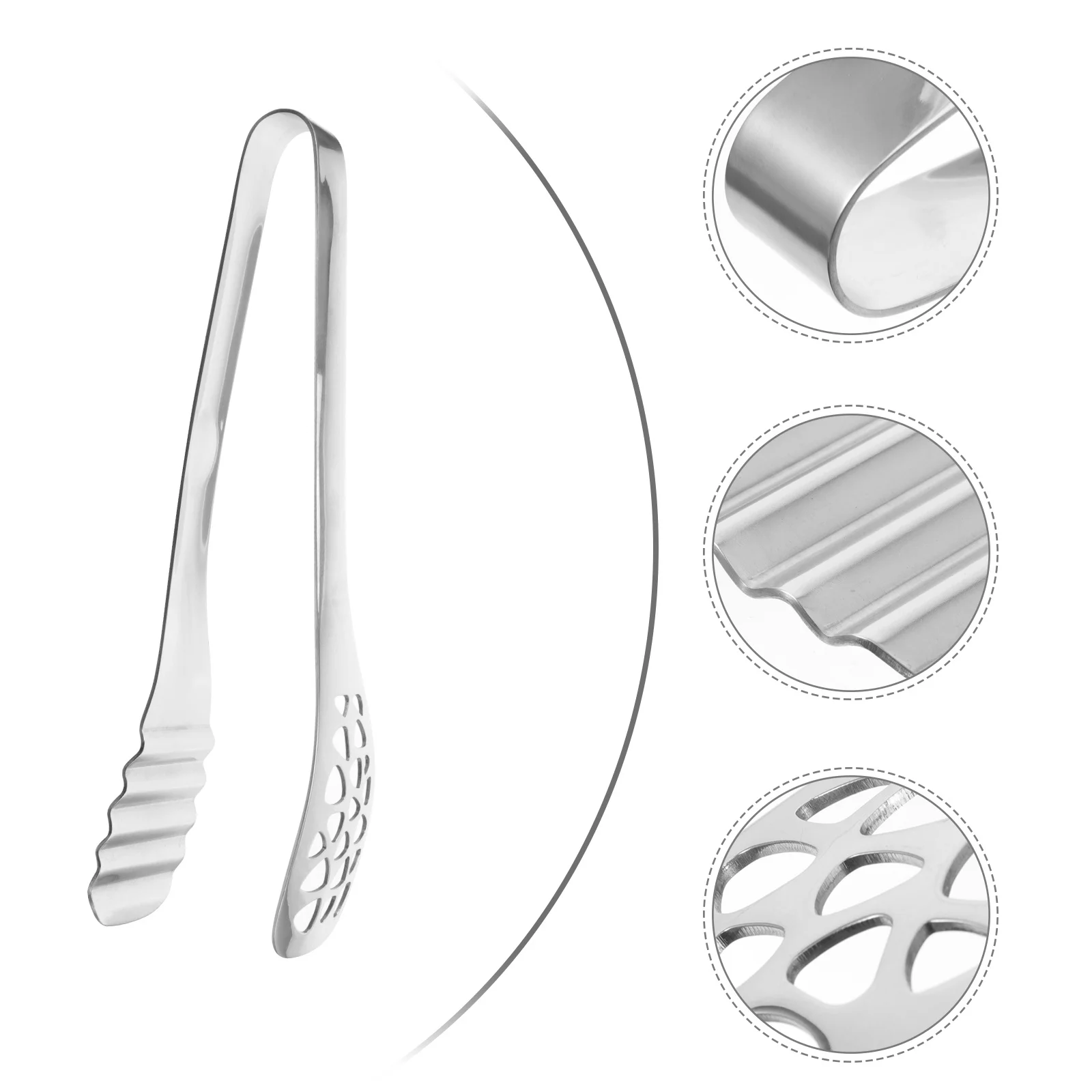 

Stainless Steel Food Tong Portable Steak Tong Heat Resistant Kitchen Serving Tongs For Bbq Bread Pastry Noodles Chicken