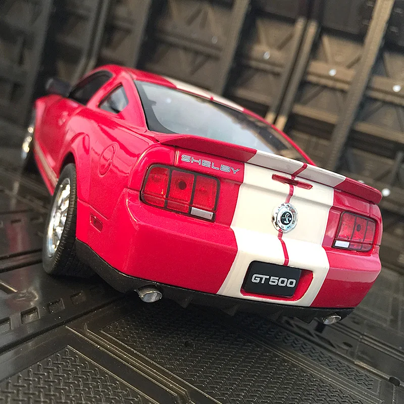 1:24 simulation Ford Shelby GT500 alloy car model sports car metal ornaments for children gifts adult collectibles