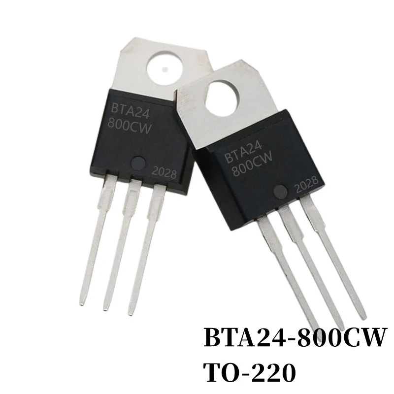 5~500Pcs BTA24-800B BTA24-800BW BTA24-800C BTA24-800CW BTA24-800SW BTA24-800TW Triac TO-220 24A/800V DIP Thyristor Large Chip