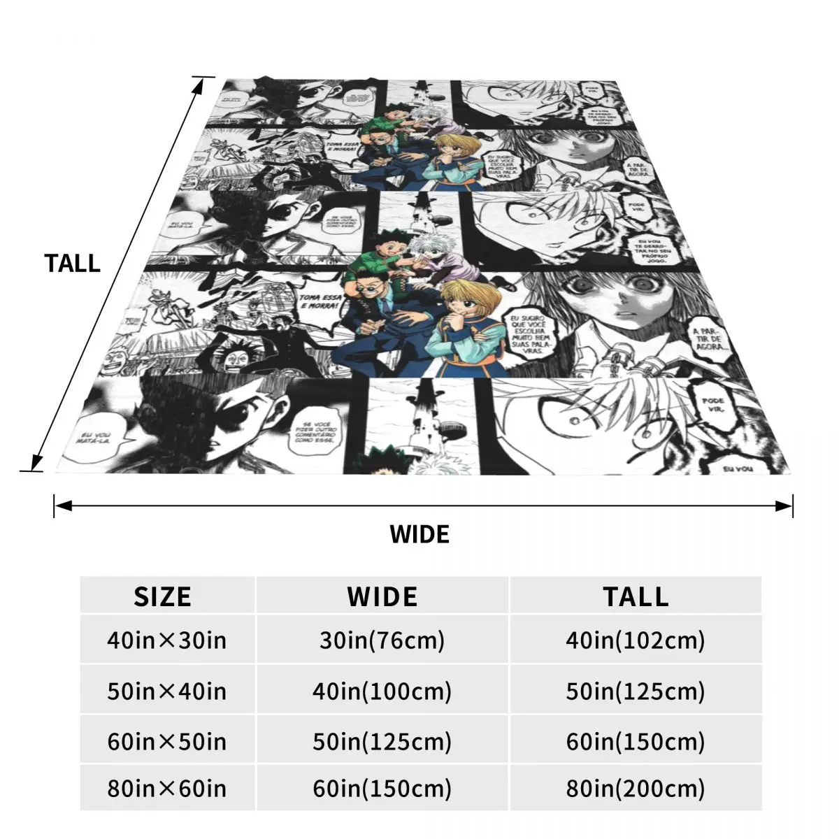 Hunter X Hunter Anime Blankets Soft Warm Flannel Throw Blanket Plush for Bed Travel Home Sofa