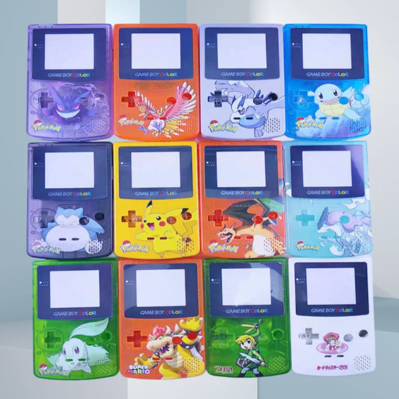 Carcasa para Gameboy Color, Carcasas Gbc con Temática de Pokémon, Edición Limitada, Carcasas de Repuesto, Accesorios para Videojuegos, Regalos para Niños