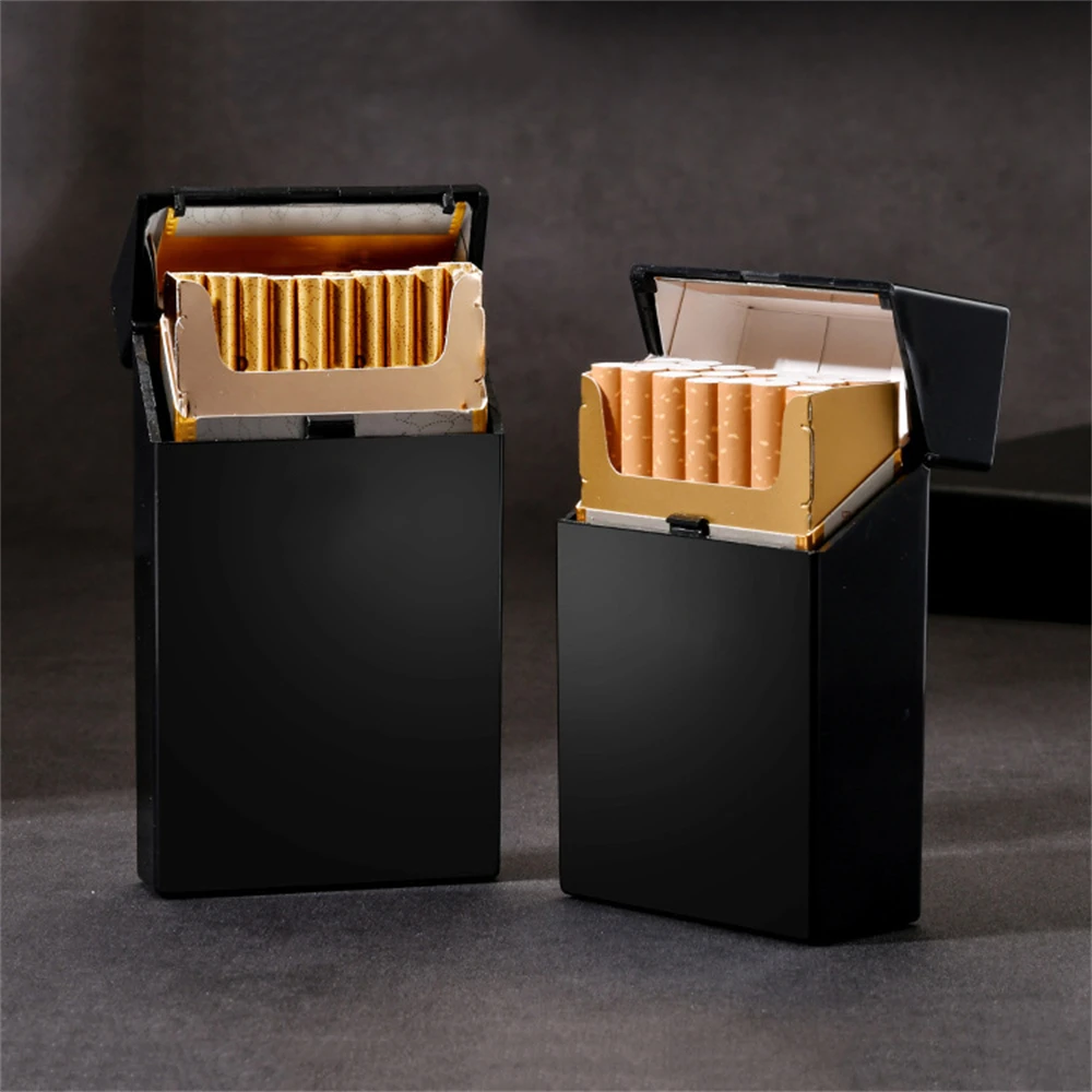 1pc Cigarette Case Pressure Proof Waterproof Hard Shell Protection Outer Button Cigarette Case