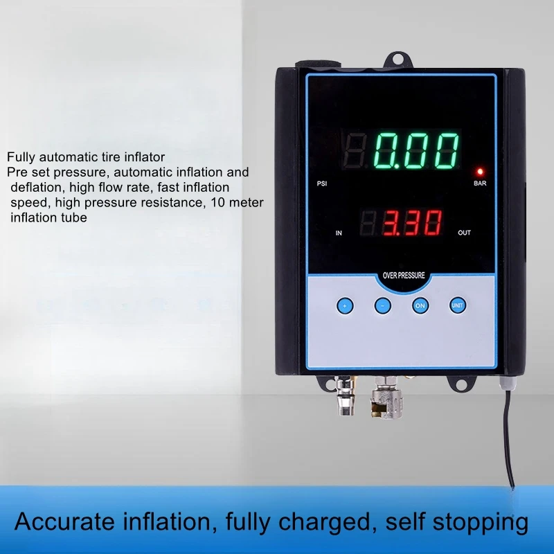 Automatic tire inflator wall-mounted digital display inflator pump car tire store auto repair store