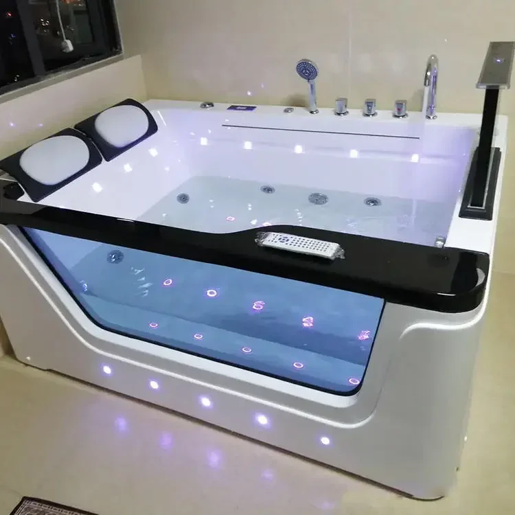 

2 Person Acrylic Massage Bathtub Hotel Luxury Bath Freestanding Hydromassage