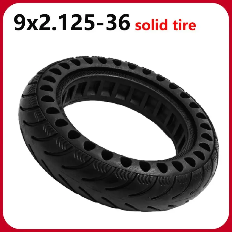 Electric Scooter Non Inflatable Explosion Proof Anti Stab Tire 9x2.125-36 Honeycomb Solid Tire