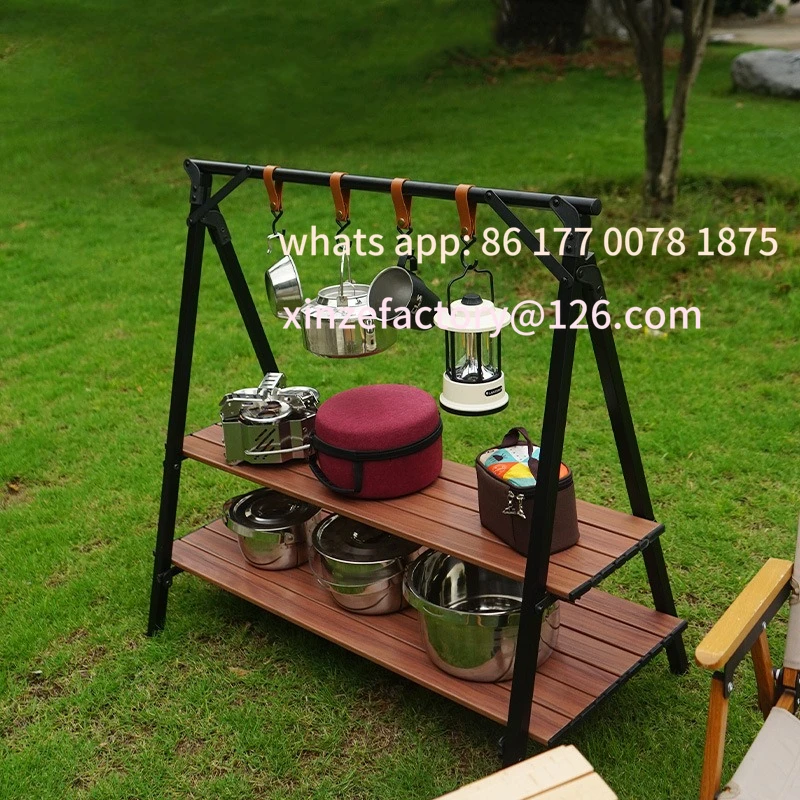 

Customizable 2-Step Stool - Folding Step Ladder with Wood Grain Finish outdoor desk Anti-Slip Portable Collapsible foldable out