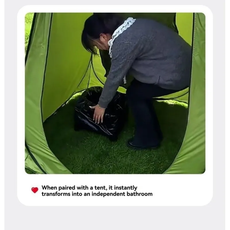 

Портативный складной туалетный стул для кемпинга на открытом воздухе - аварийный дорожный туалет с аксессуарами