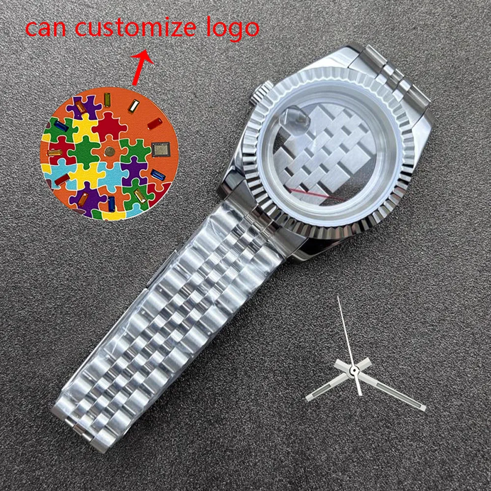 قرص NH35 28.5 ملم برتقالي أزرق أخضر أرجواني قرص ألغاز مع مسامير ملونة مناسبة لشعار NH35 الأوتوماتيكي المخصص