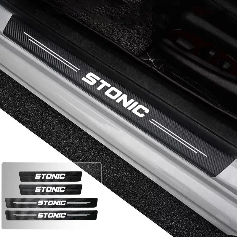 

Car Door Sill Carbon Fiber Sticker Threshold Side Anti Scratch Waterproof For KIA Stonic Trunk Bumper Scratch Guards Decals