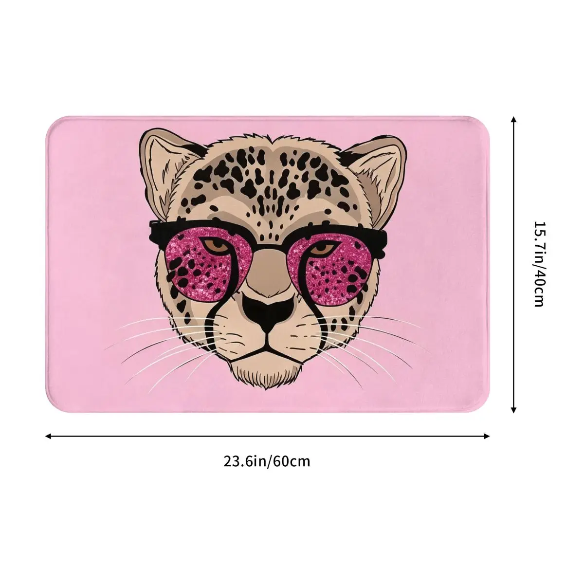 Pink And Leopard Print Doormat Sand Scraping Carpet Rug Kitchen Entrance Home Floor Mat for Living room Footpad Mats